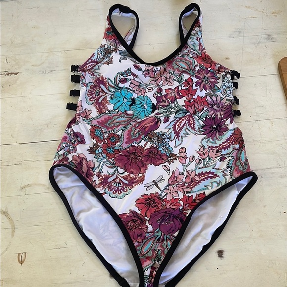 Gibson Latimer pink and blue  One Piece Swimsuit , size S - Picture 1 of 6